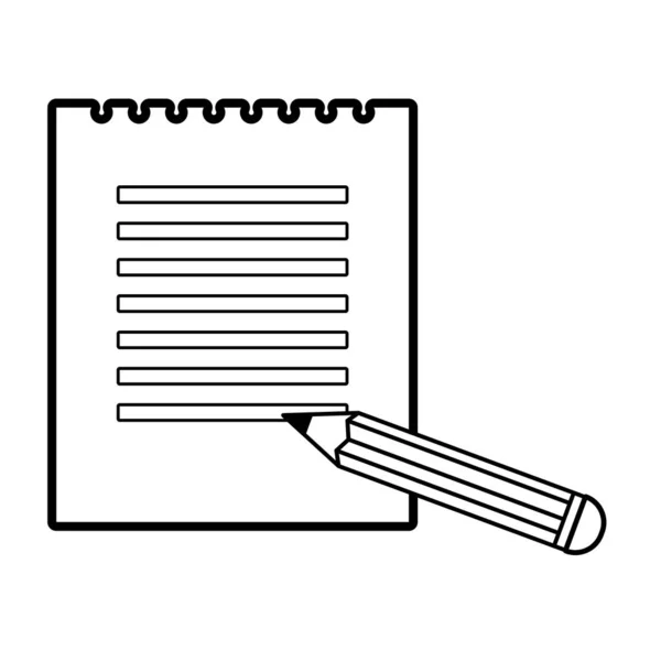 Λίστα χαρτί με το μολύβι — Διανυσματικό Αρχείο