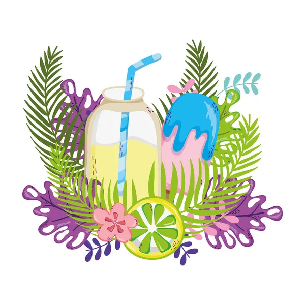 Boissons estivales et tropicales — Image vectorielle