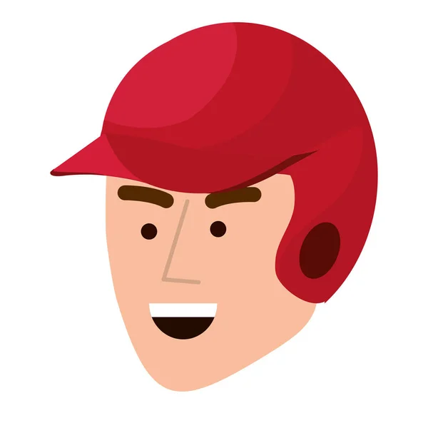 Jogador de beisebol Desenhos animados — Vetor de Stock