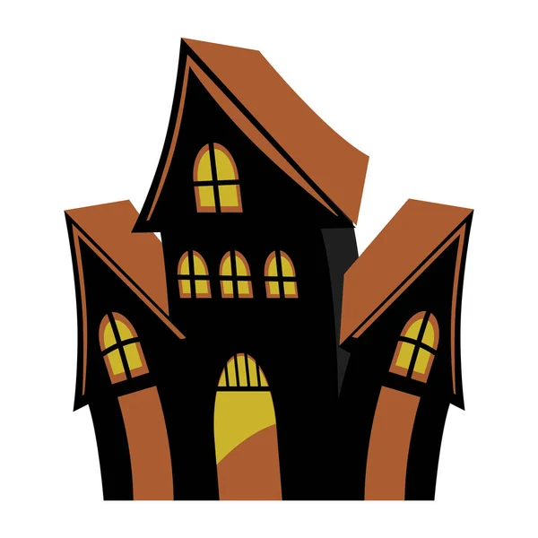 Mysterie stijl architectuur horror castle — Stockvector
