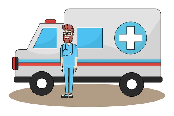 Izolované lékařské ambulance design — Stockový vektor