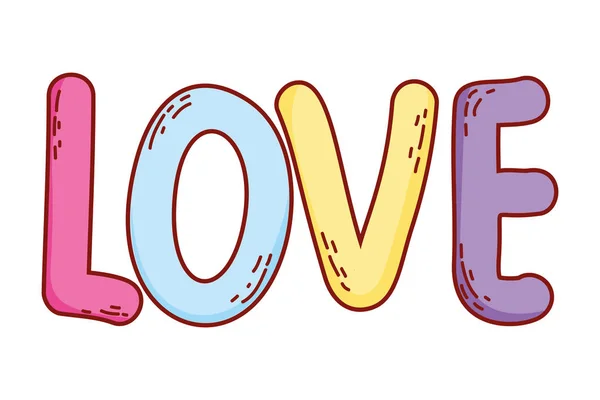 Polices de dessin Love — Image vectorielle
