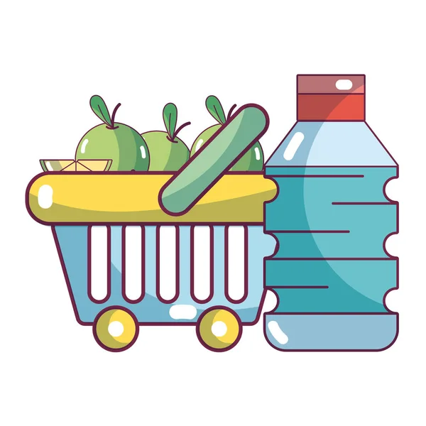 Dibujos animados de productos de supermercado — Vector de stock