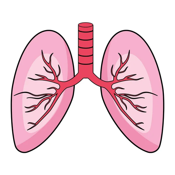 Simbolo dei polmoni umani — Vettoriale Stock