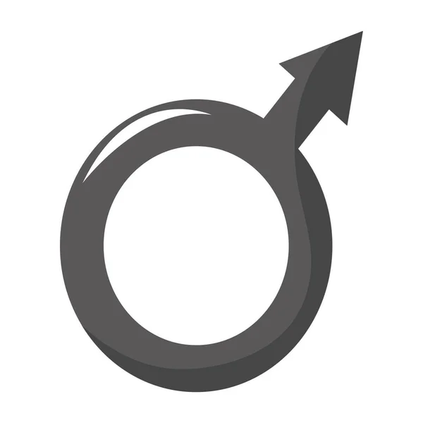Konstrukce izolované znak mužského pohlaví — Stockový vektor