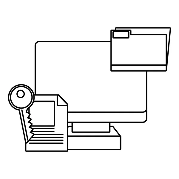 Tecnología informática dibujos animados — Vector de stock