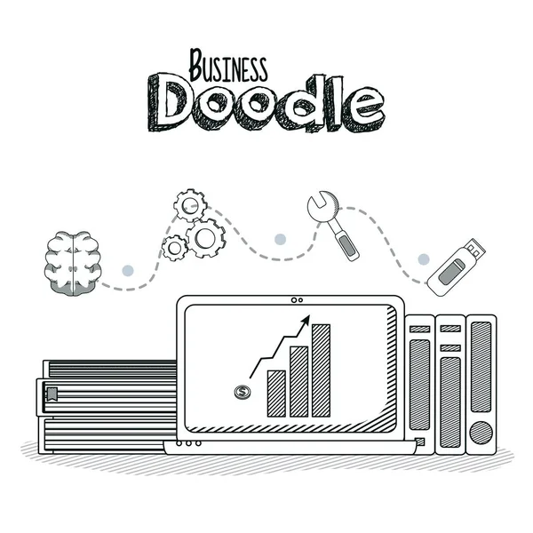 Conceito de doodle de negócios —  Vetores de Stock