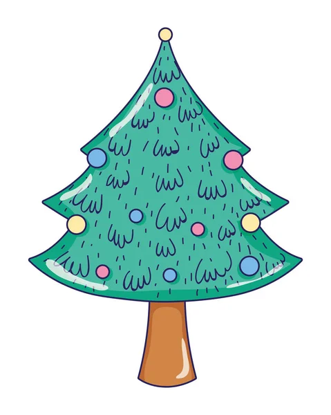 Dibujos animados de pino árbol de Navidad — Archivo Imágenes Vectoriales