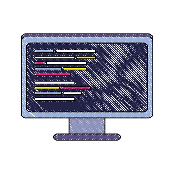 データ コード プログラムでおろしコンピューター技術 — ストックベクタ