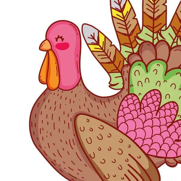 Thanksgiving Turkije cartoon — Stockvector