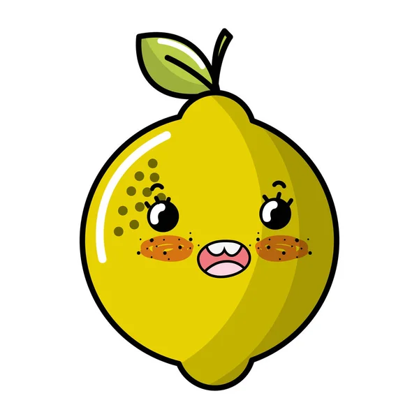 Design isolato di frutta al limone — Vettoriale Stock