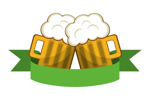 St patricks giorno birra design — Vettoriale Stock