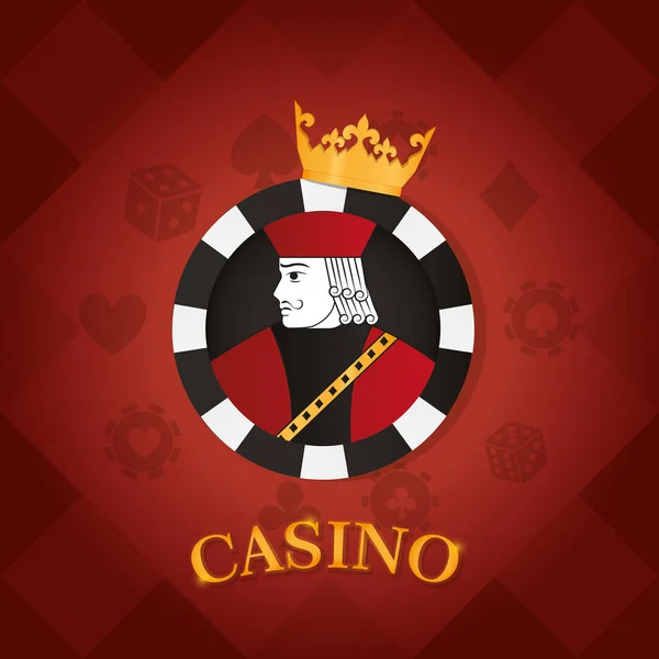 Casino spel embleem — Stockvector