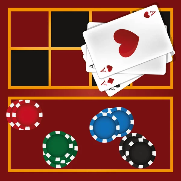 Poker spel koncept — Stock vektor