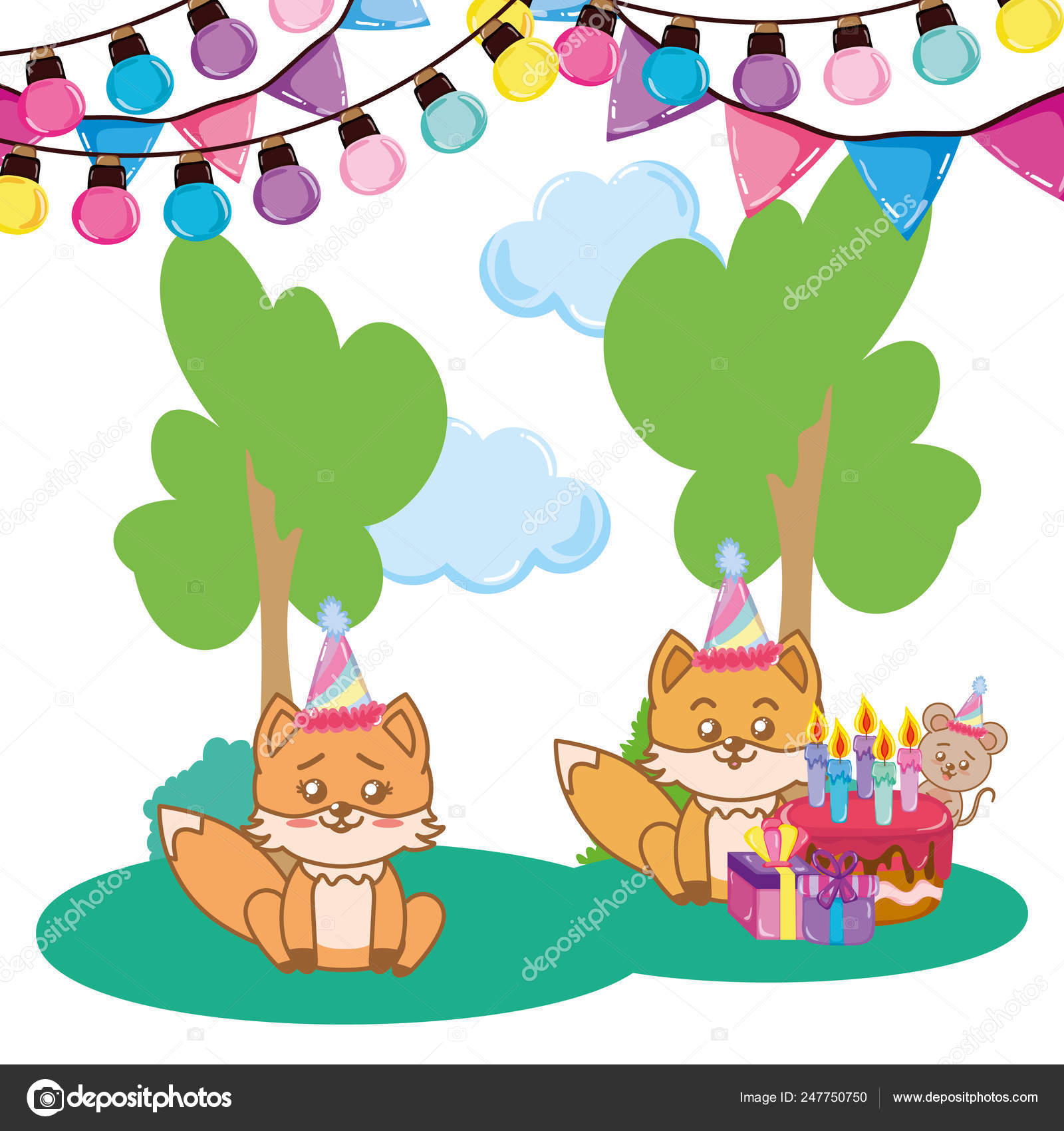 お誕生日おめでとう動物 ストックベクター C Stockgiu