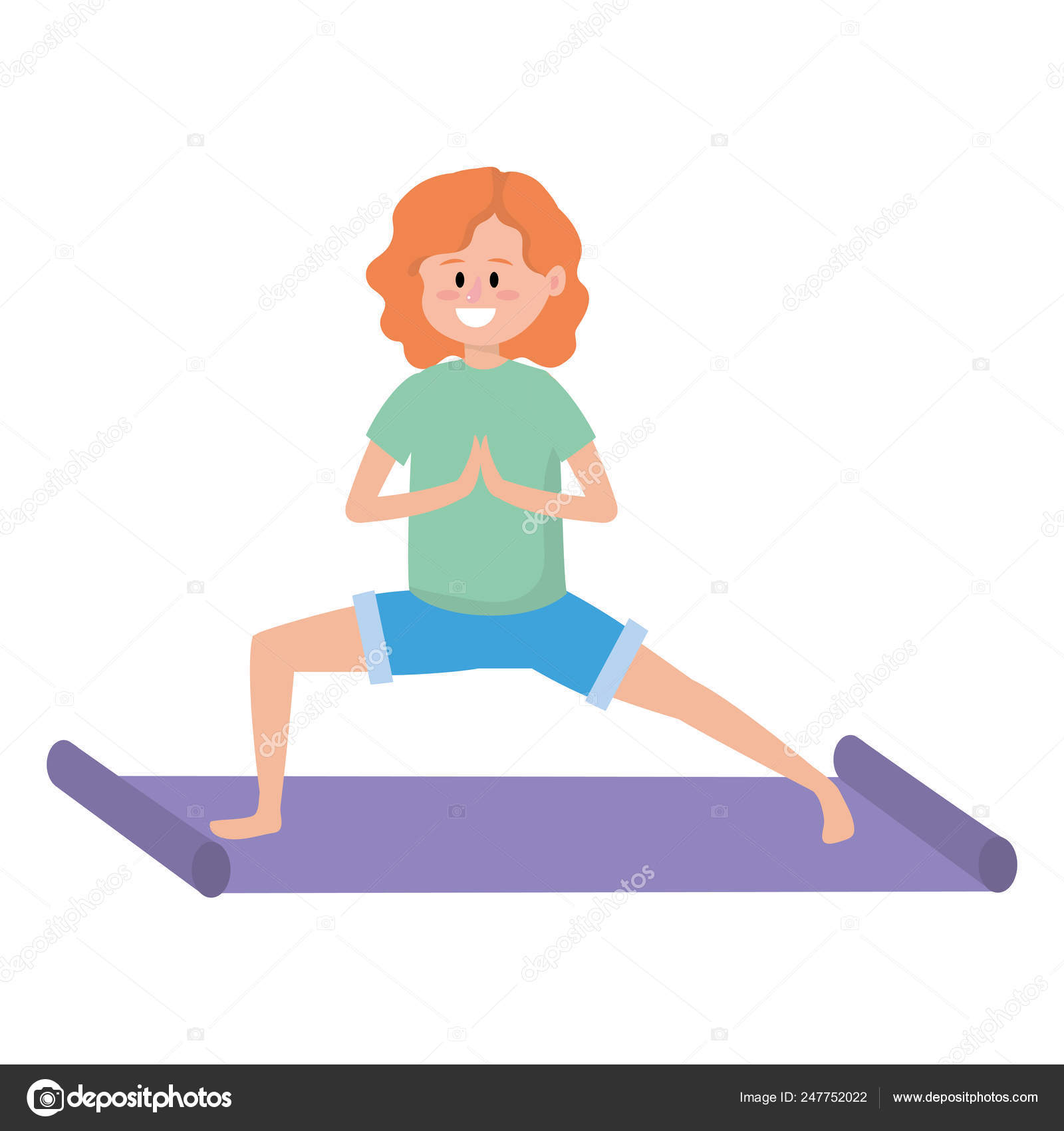 Apto mulher praticando Yoga imagem vetorial de stockgiu© 247752022