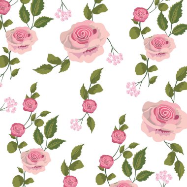 dalları ile şirin egzotik gül yaprakları