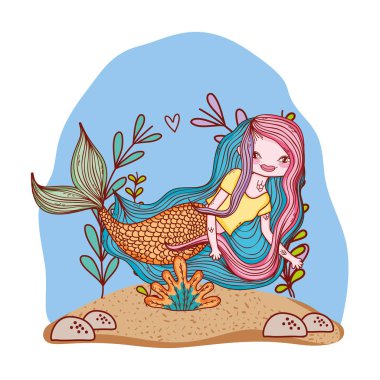 Denizaltı Yüzme deniz kızı