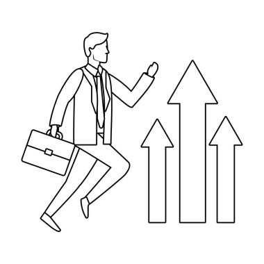 başarılı bir iş adamı avatar çizgi film