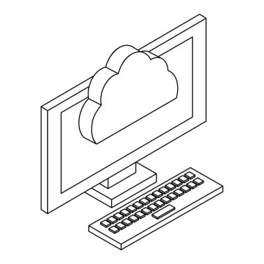 cloud computing teknolojisi siyah beyaz