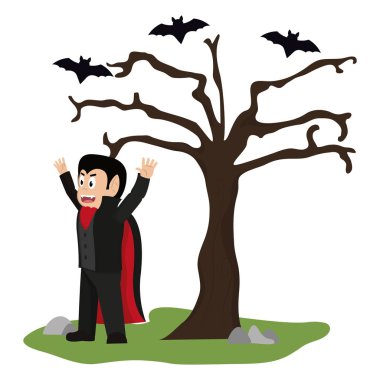 Çocuk ve Cadılar Bayramı karikatür