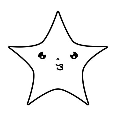 çizgi kawaii sevimli parlak yıldız resimleri