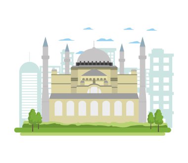 Hindistan ve güzel cityscape Taj mahal