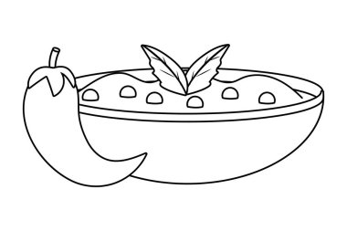 lezzetli Meksika yemeği çizgi film