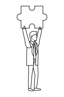 başarılı bir iş adamı avatar çizgi film