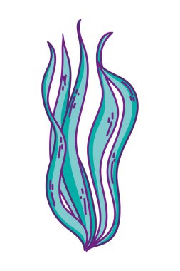 Deniz yosunu karikatür izole