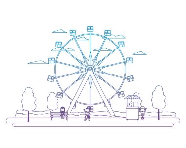 bozulmuş satır dönme dolap mekanik ve çocuk mağazası ile