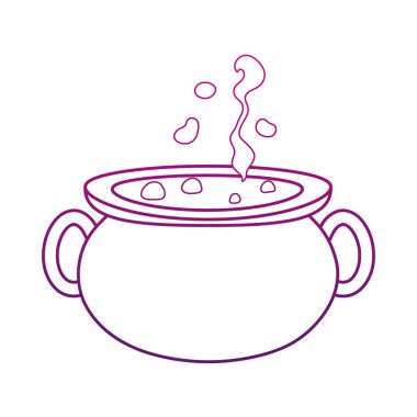 hallooween geleneksel bozulmuş anahat pot kazan nesne