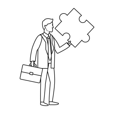 başarılı bir iş adamı avatar çizgi film