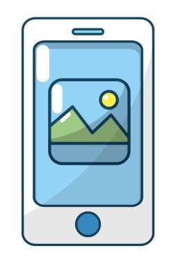 teknoloji smartphone çizgi film