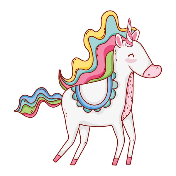 Unicorn fantasy dessin animé — Image vectorielle