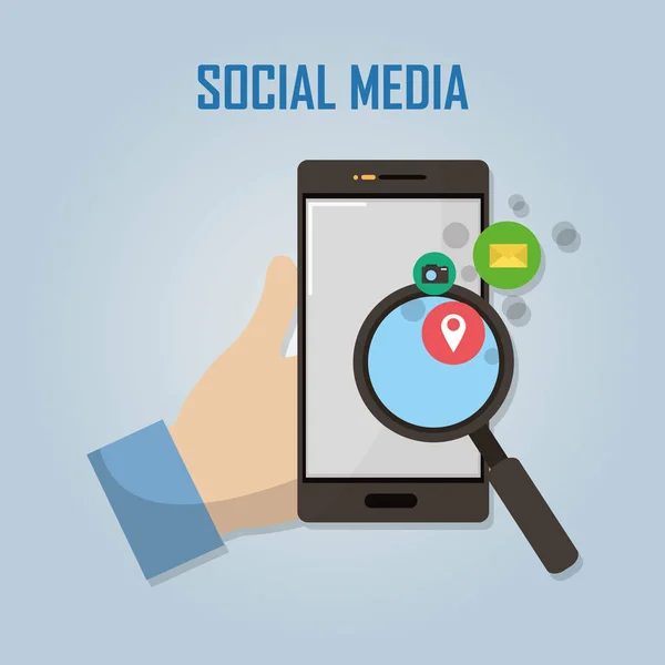 Soziale Medien und Netzwerke — Stockvektor