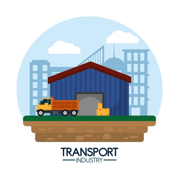 Industria de entrega y transporte — Vector de stock