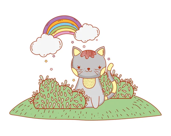 Gatito gato dibujos animados — Archivo Imágenes Vectoriales
