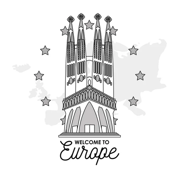 Bienvenue en Europe — Image vectorielle