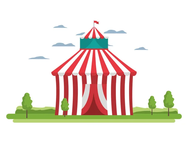 Legrační cirkusu zábavy karneval tradiční — Stockový vektor