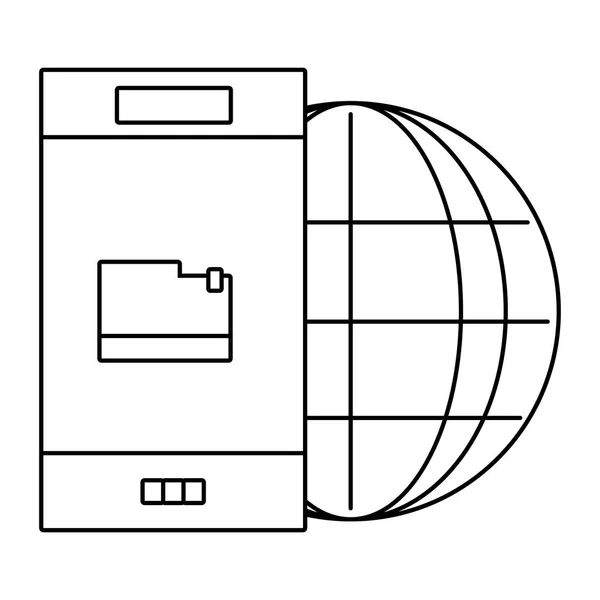 Technologie smartphone dessin animé — Image vectorielle