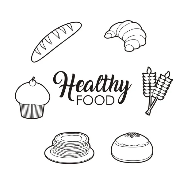 Bageriet hälsosam mat — Stock vektor