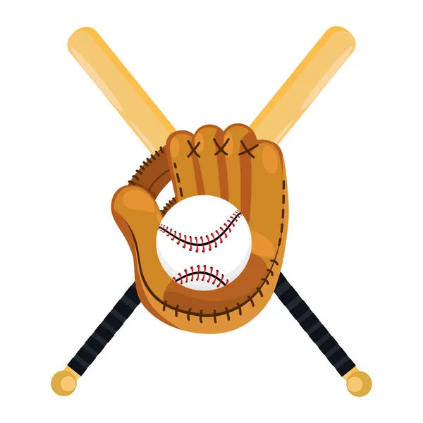 Baseball equipment cartoon — Stock Vector