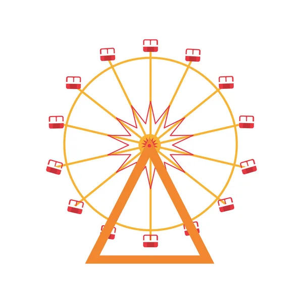 Ferris roda jogo de carnaval mecânico —  Vetores de Stock