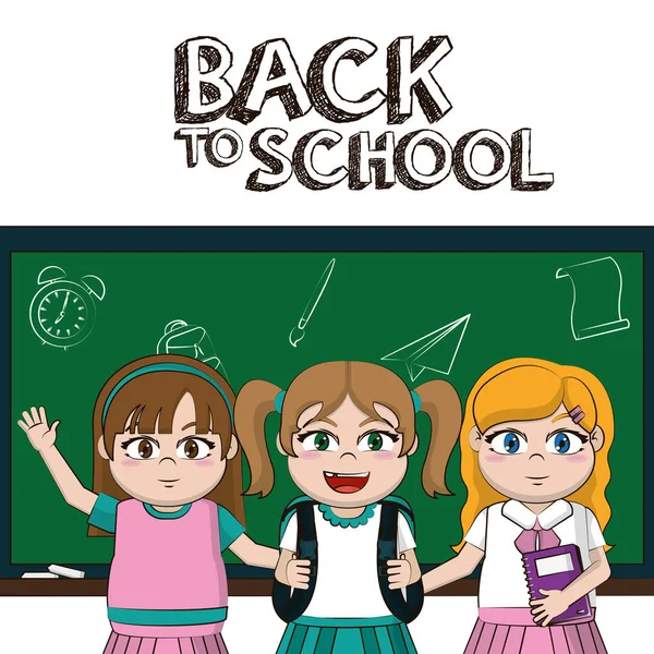 Zurück zur Schule Cartoon — Stockvektor