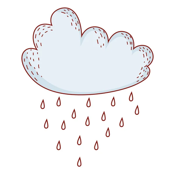 Облачный дождевой мультфильм — стоковый вектор