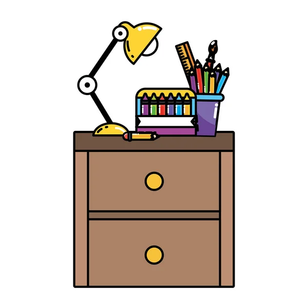 School studie element cartoon — Stockvector