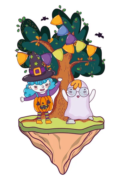 Halloween cartoni animati per bambini — Vettoriale Stock