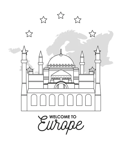 Bienvenue en Europe — Image vectorielle