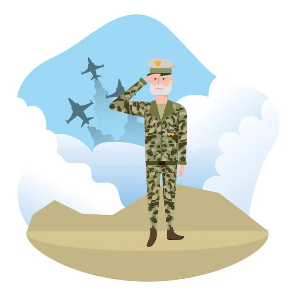 Fuerza militar hombre diseño — Archivo Imágenes Vectoriales